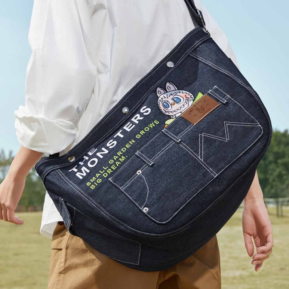 Labubu the Monsters Fall in Wild Denim Messenger Bag‎  Pop Mart New Sealed!